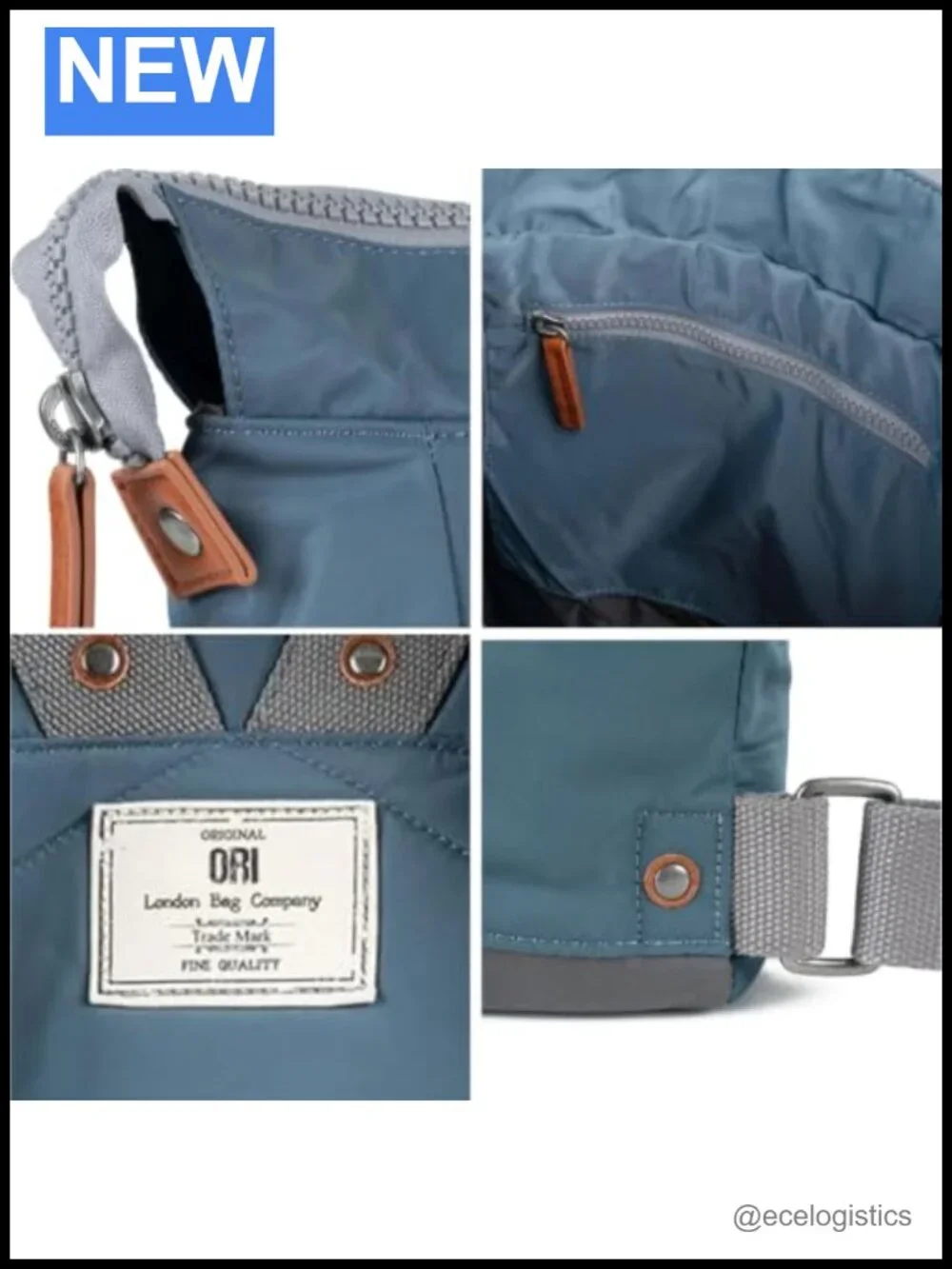 ORI London Bantry Reversible Tote Backpack Nylon Water Resistant 2 Pockets 7L